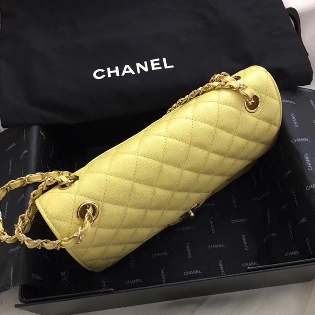 Chanel Calfskin & Gold-Tone Metal A01112 yellow