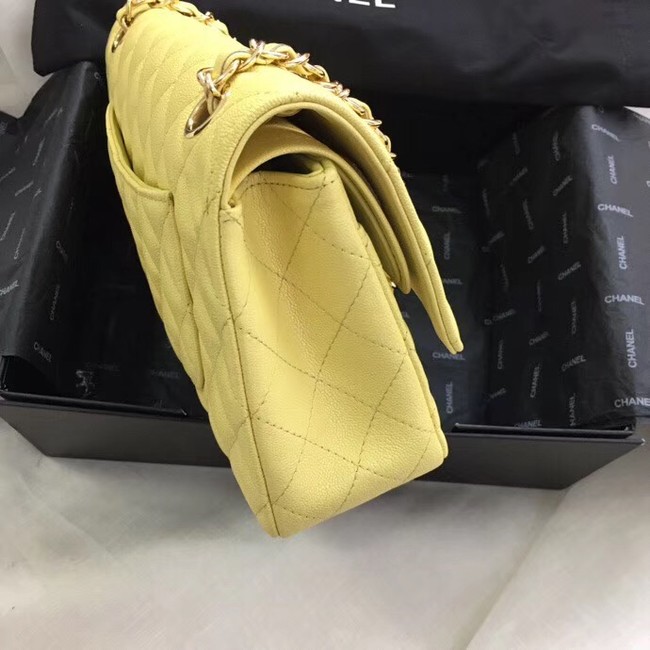 Chanel Calfskin & Gold-Tone Metal A01112 yellow