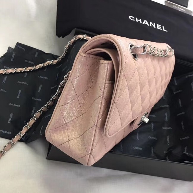 Chanel Calfskin & Silver-Tone Metal A01112 nude