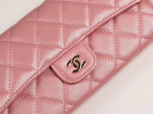 Chanel Calfskin Leather & Gold-Tone Metal A80758 pink