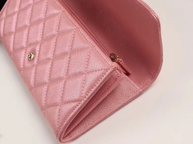 Chanel Calfskin Leather & Gold-Tone Metal A80758 pink