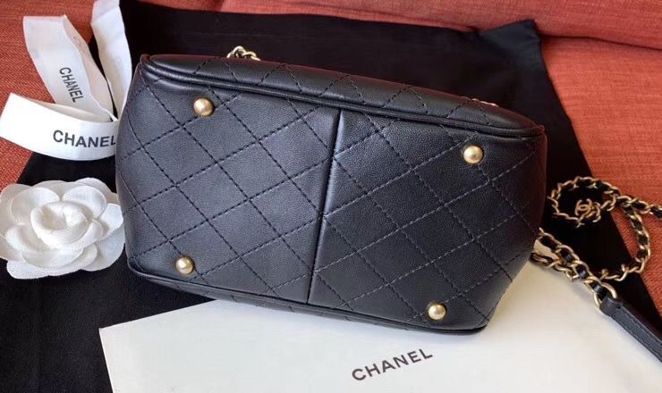 Chanel Mini Hobo Original Leather Bag CC5634 Black