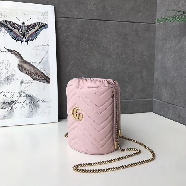 Gucci GG Marmont mini bucket bag 575163 pink