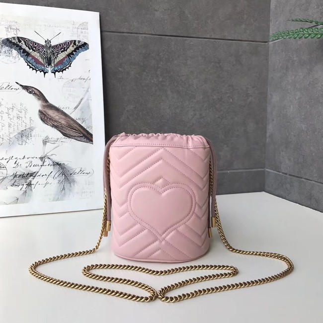 Gucci GG Marmont mini bucket bag 575163 pink