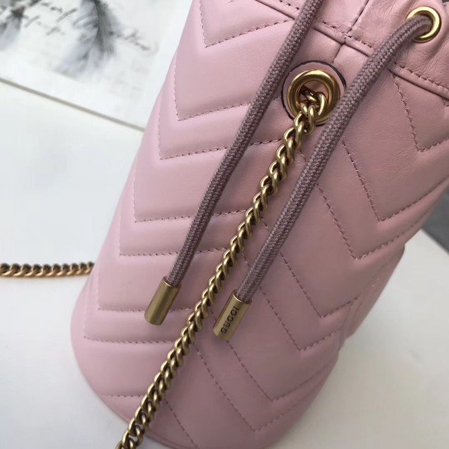 Gucci GG Marmont mini bucket bag 575163 pink