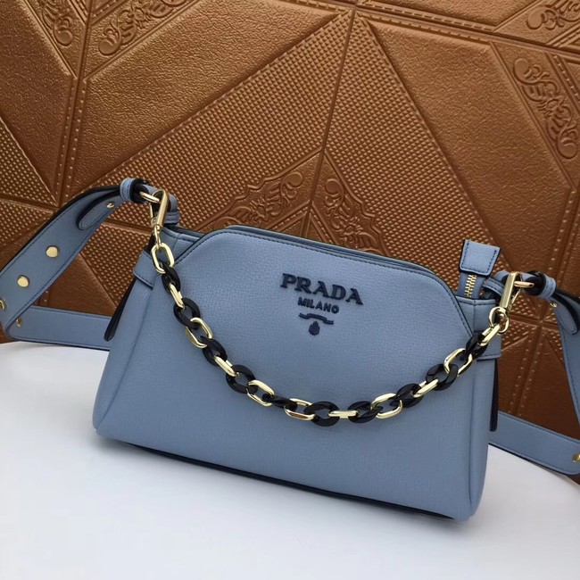 Prada Calf leather shoulder bag 2032 light blue