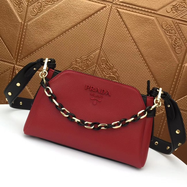 Prada Calf leather shoulder bag 2032 red