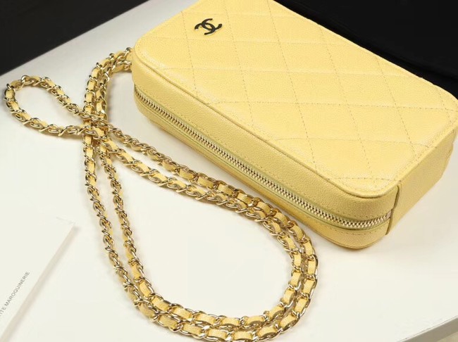 Chanel Grained Calfskin & Gold-Tone Metal A70655 yellow