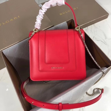 Bvlgari Serpenti Forever leather small crossbody bag 288687 red&white