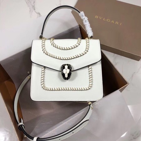 Bvlgari Serpenti Forever leather small crossbody bag B286999 white