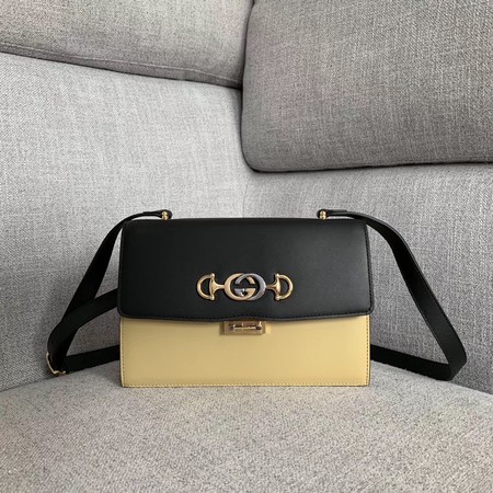 Gucci GG Leather Shoulder Bag A576388 Black&white