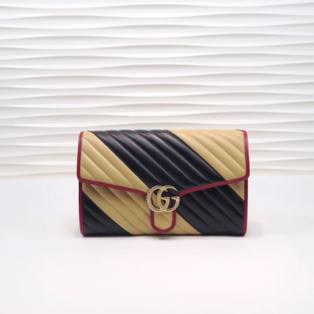 Gucci GG Marmont clutch 498079 black&apricot