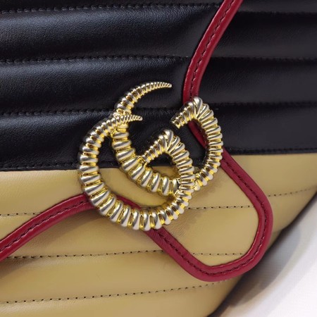 Gucci GG Marmont clutch 498079 black&apricot