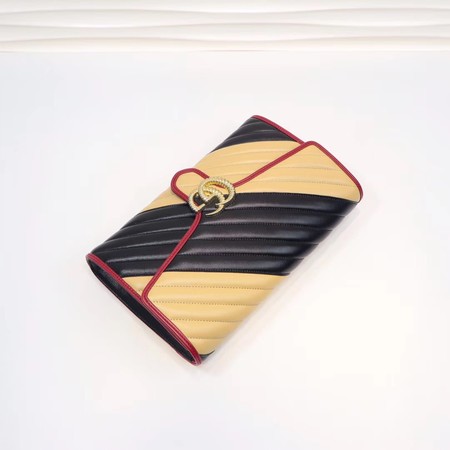 Gucci GG Marmont clutch 498079 black&apricot