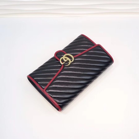 Gucci GG Marmont clutch 498079 black&red