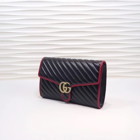 Gucci GG Marmont clutch 498079 black&red