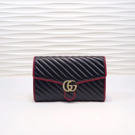 Gucci GG Marmont clutch 498079 black&red