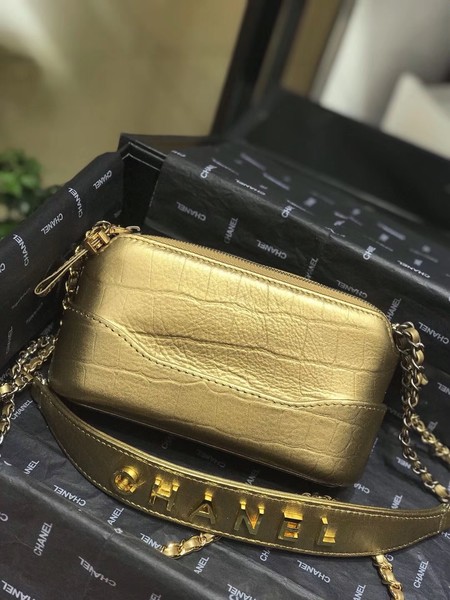 Chanel mini Shoulder Bag Leather B93825 gold
