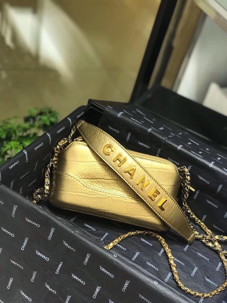 Chanel mini Shoulder Bag Leather B93825 gold