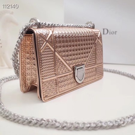 Dior DIORAMA leather Chain bag S0328 light gold
