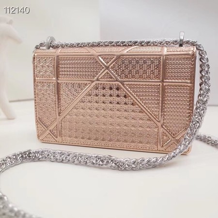 Dior DIORAMA leather Chain bag S0328 light gold