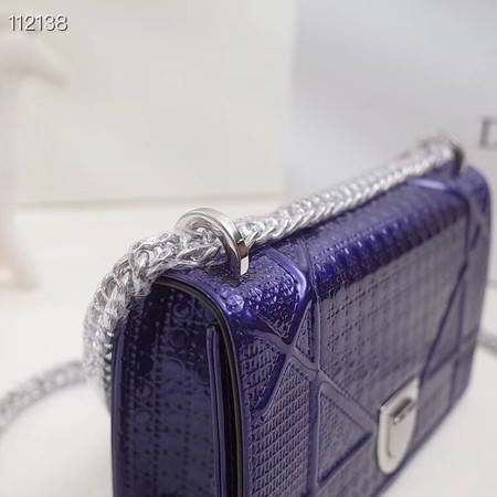 Dior DIORAMA leather Chain bag S0328 blue