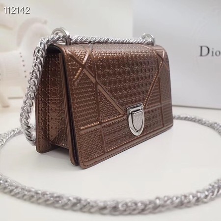 Dior DIORAMA leather Chain bag S0328 bronze