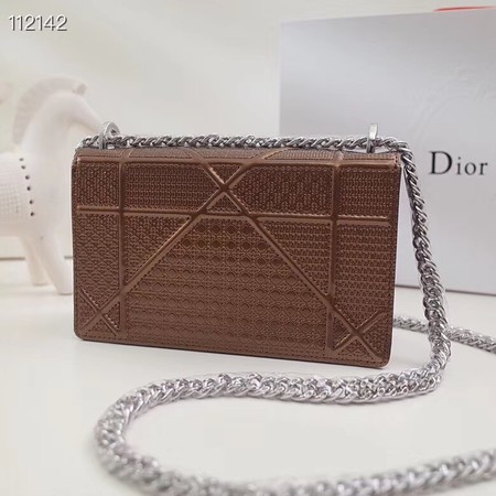 Dior DIORAMA leather Chain bag S0328 bronze
