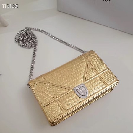 Dior DIORAMA leather Chain bag S0328 gold