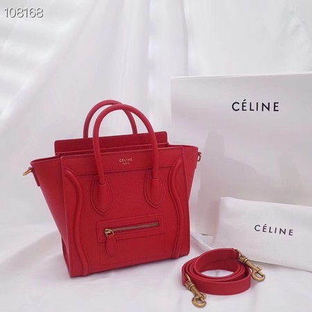 CELINE NANO LUGGAGE BAG IN LAMINATED LAMBSKIN 189244-11