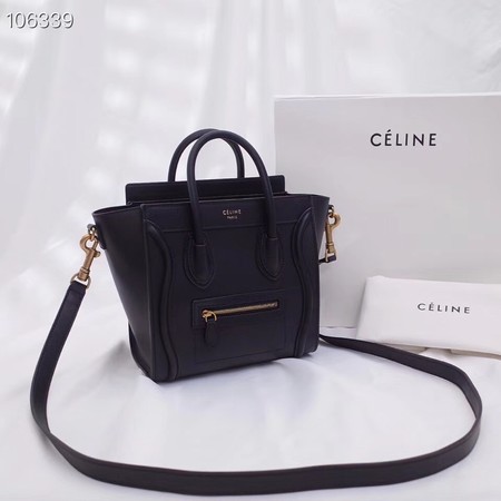 CELINE NANO LUGGAGE BAG IN LAMINATED LAMBSKIN 189244-15