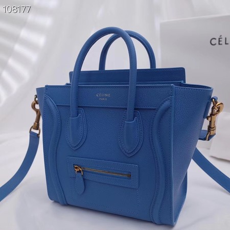 CELINE NANO LUGGAGE BAG IN LAMINATED LAMBSKIN 189244-8