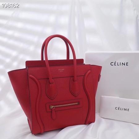 CELINE MICRO LUGGAGE HANDBAG IN LAMINATED LAMBSKIN 167793-11