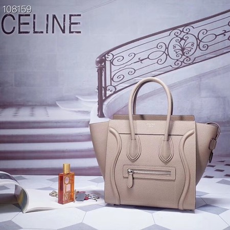 CELINE MICRO LUGGAGE HANDBAG IN LAMINATED LAMBSKIN 167793-12