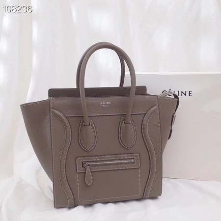 CELINE MICRO LUGGAGE HANDBAG IN LAMINATED LAMBSKIN 167793-6