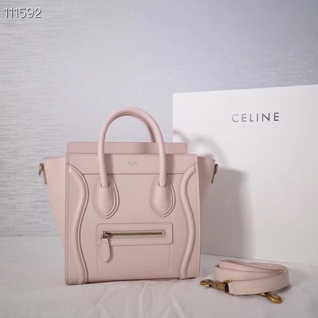 CELINE NANO LUGGAGE BAG IN LAMINATED LAMBSKIN 189244-22