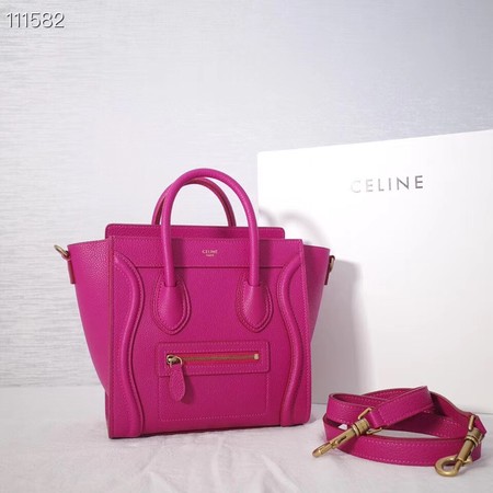 CELINE NANO LUGGAGE BAG IN LAMINATED LAMBSKIN 189244-23