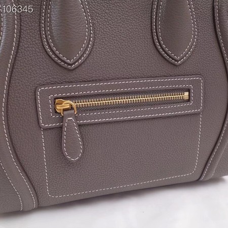 CELINE MICRO LUGGAGE HANDBAG IN LAMINATED LAMBSKIN 167793-14