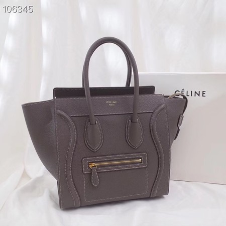 CELINE MICRO LUGGAGE HANDBAG IN LAMINATED LAMBSKIN 167793-14