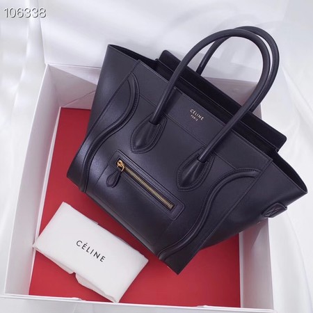 CELINE MICRO LUGGAGE HANDBAG IN LAMINATED LAMBSKIN 167793-15