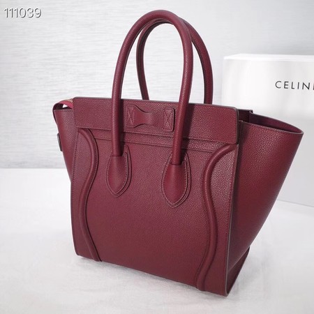 CELINE MICRO LUGGAGE HANDBAG IN LAMINATED LAMBSKIN 167793-21