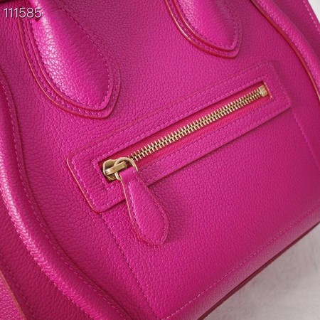 CELINE MICRO LUGGAGE HANDBAG IN LAMINATED LAMBSKIN 167793-24