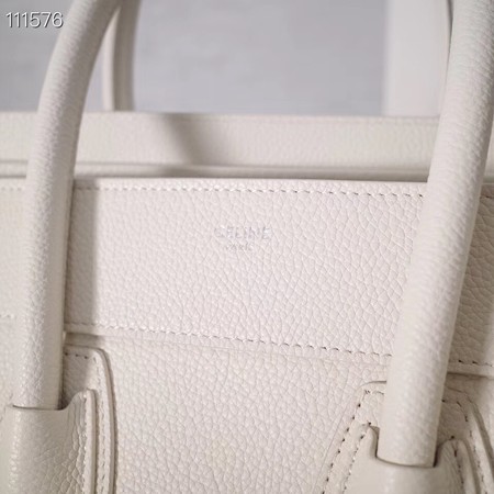 CELINE MICRO LUGGAGE HANDBAG IN LAMINATED LAMBSKIN 167793-25