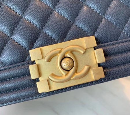 Boy Chanel Flap Shoulder Bag Leather A67085 blue