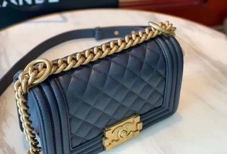 Boy Chanel Flap Shoulder Bag Leather A67085 blue