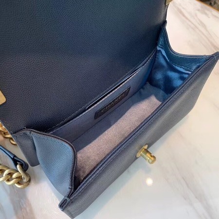 Boy Chanel Flap Shoulder Bag Leather A67085 blue