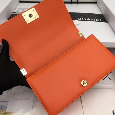 Chanel Boy Flap Shoulder Bag Original Sheepskin Leather A67086 orange