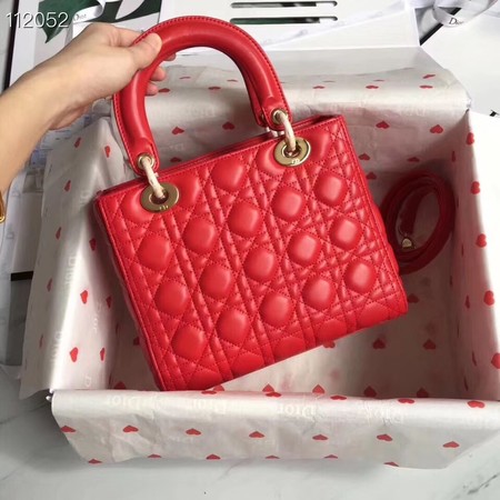 LADY DIOR LAMBSKIN BAG CAL44550 red