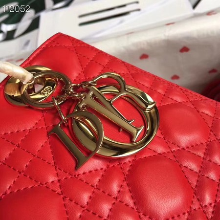 LADY DIOR LAMBSKIN BAG CAL44550 red