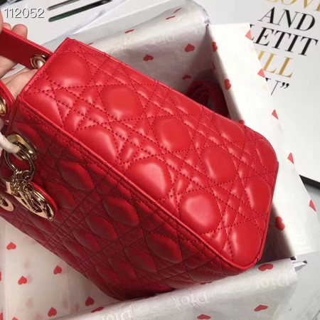 LADY DIOR LAMBSKIN BAG CAL44550 red